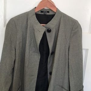 Vintage mod MCM style houndstooth light overcoat